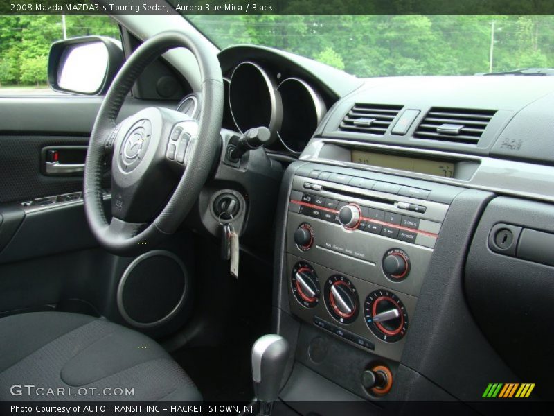 Aurora Blue Mica / Black 2008 Mazda MAZDA3 s Touring Sedan