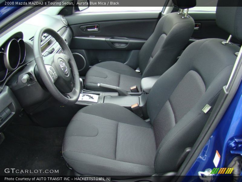 Aurora Blue Mica / Black 2008 Mazda MAZDA3 s Touring Sedan
