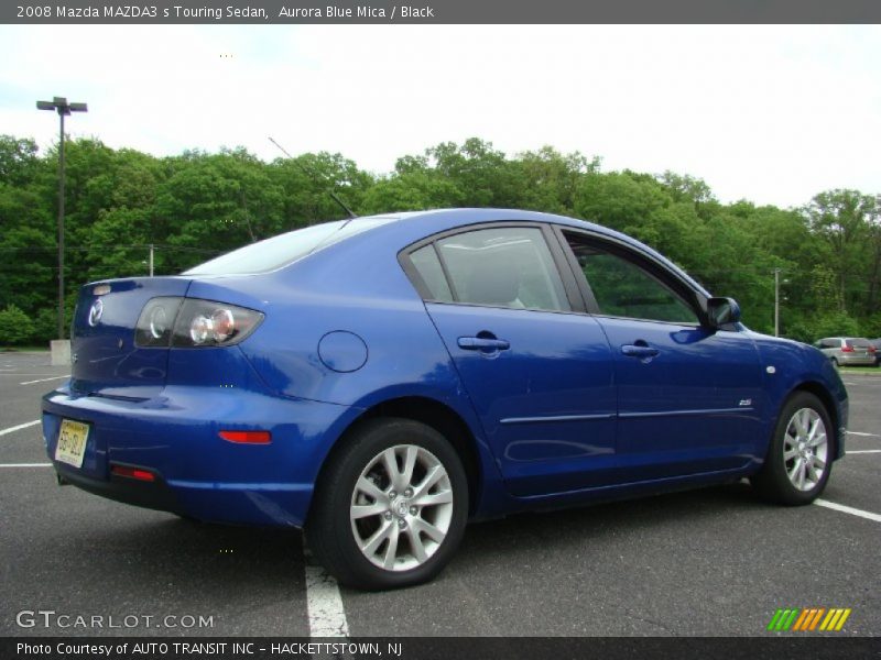 Aurora Blue Mica / Black 2008 Mazda MAZDA3 s Touring Sedan