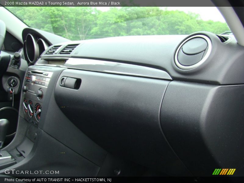 Aurora Blue Mica / Black 2008 Mazda MAZDA3 s Touring Sedan
