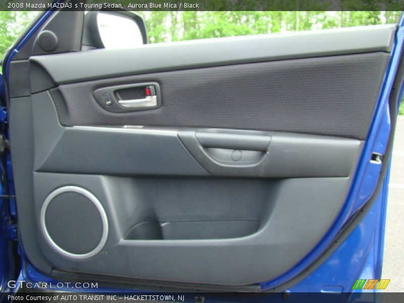 Aurora Blue Mica / Black 2008 Mazda MAZDA3 s Touring Sedan