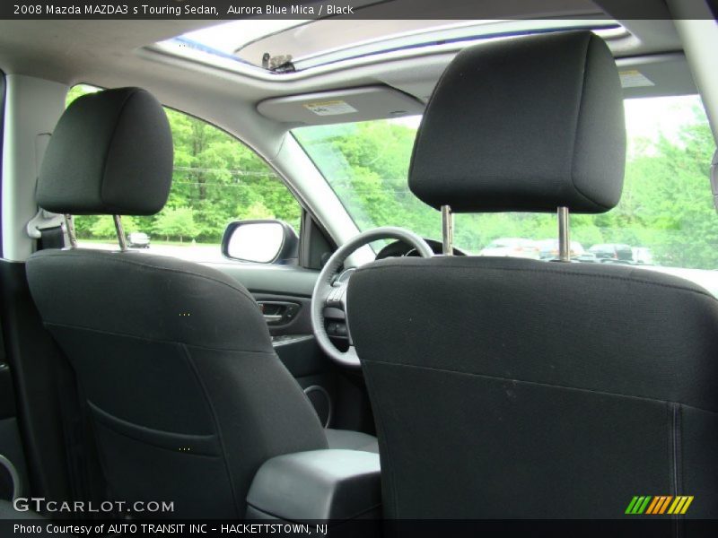 Aurora Blue Mica / Black 2008 Mazda MAZDA3 s Touring Sedan