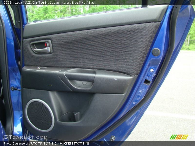 Aurora Blue Mica / Black 2008 Mazda MAZDA3 s Touring Sedan