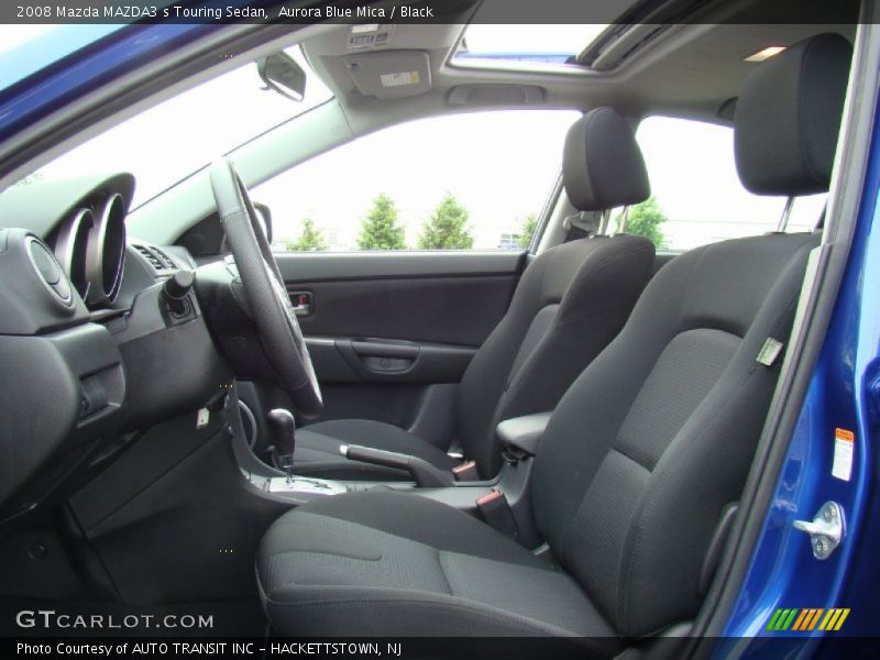 Aurora Blue Mica / Black 2008 Mazda MAZDA3 s Touring Sedan