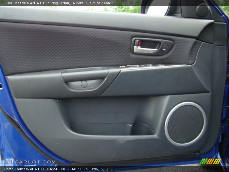 Aurora Blue Mica / Black 2008 Mazda MAZDA3 s Touring Sedan