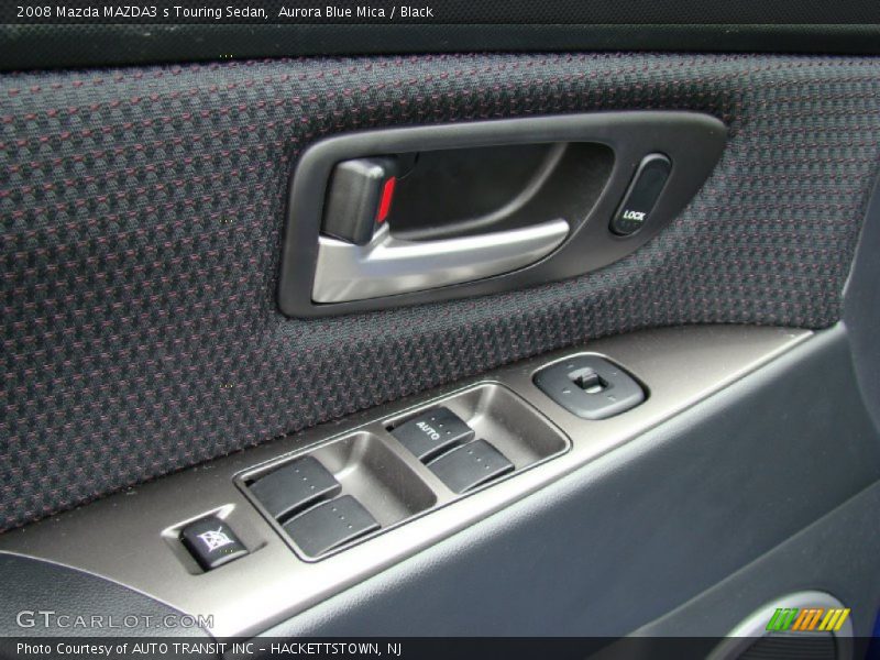Aurora Blue Mica / Black 2008 Mazda MAZDA3 s Touring Sedan