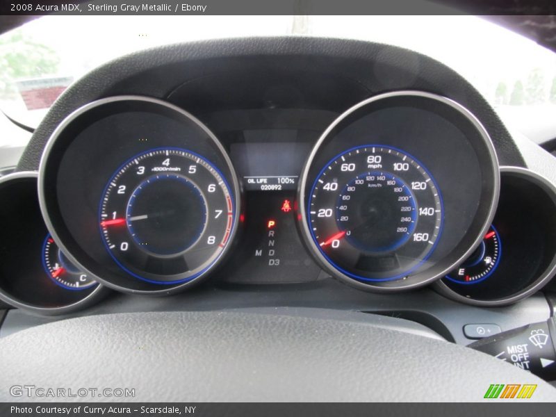 Sterling Gray Metallic / Ebony 2008 Acura MDX