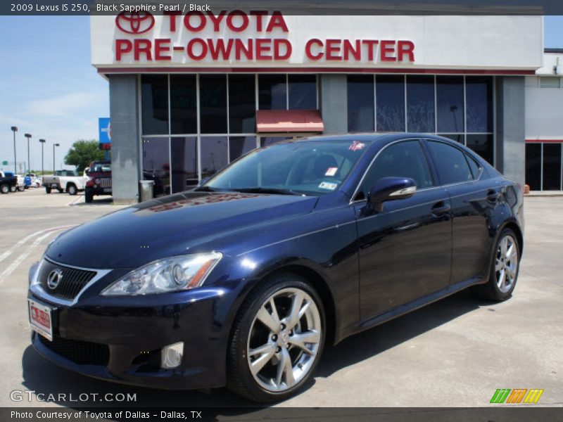 Black Sapphire Pearl / Black 2009 Lexus IS 250