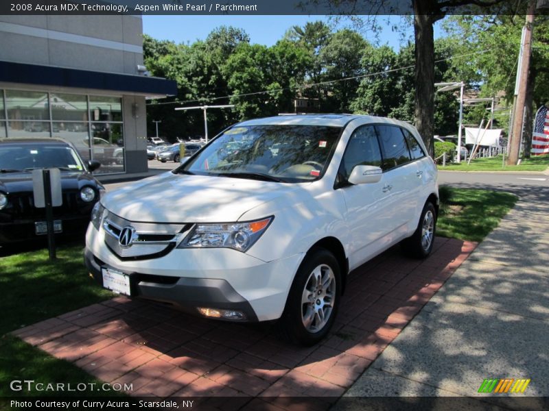 Aspen White Pearl / Parchment 2008 Acura MDX Technology