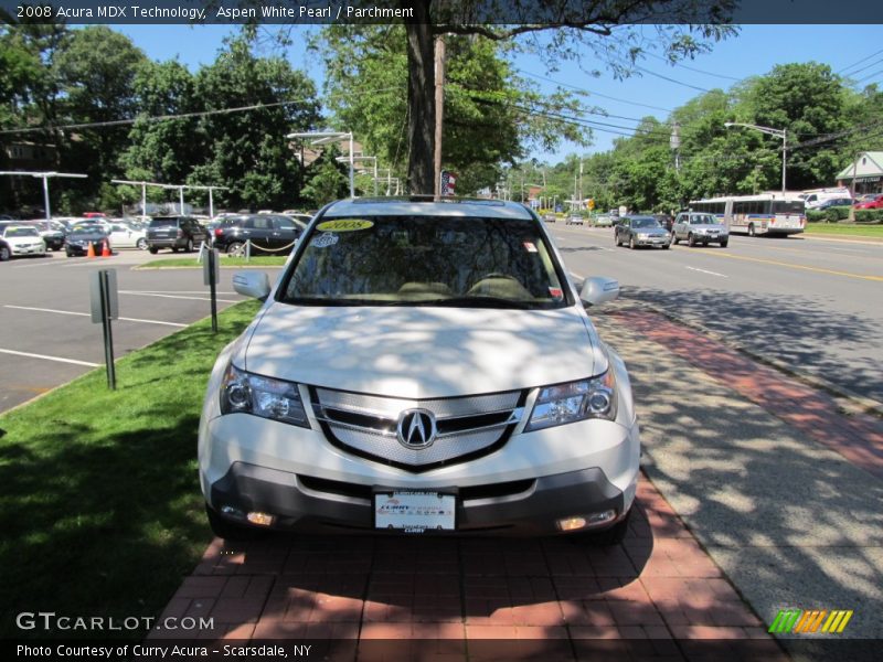 Aspen White Pearl / Parchment 2008 Acura MDX Technology