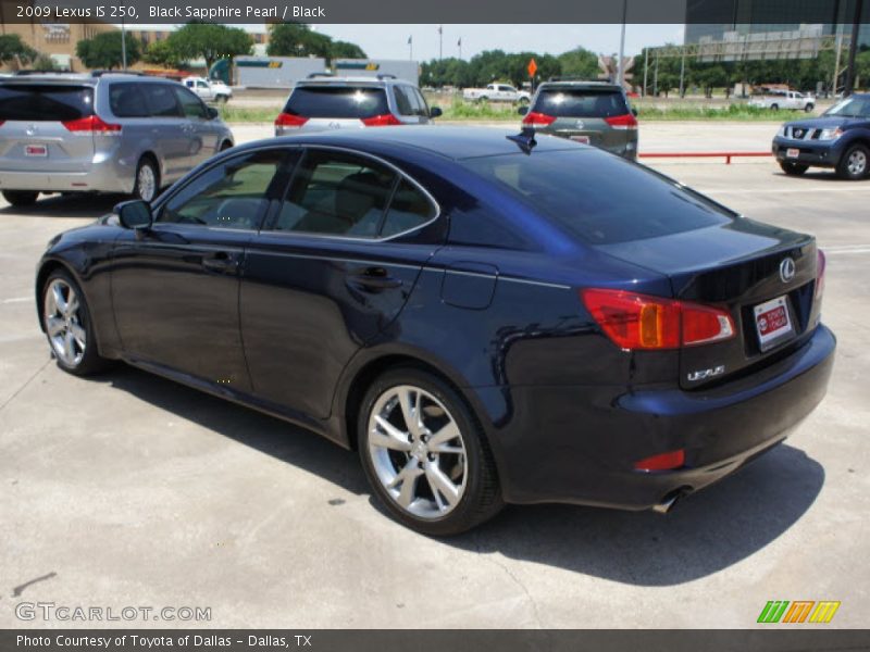 Black Sapphire Pearl / Black 2009 Lexus IS 250