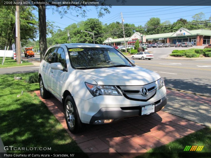 Aspen White Pearl / Parchment 2008 Acura MDX Technology
