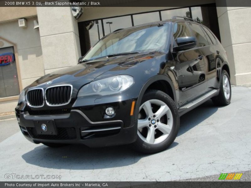 Black Sapphire Metallic / Black 2008 BMW X5 3.0si