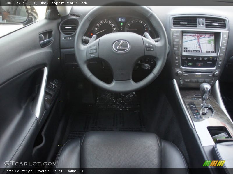 Black Sapphire Pearl / Black 2009 Lexus IS 250