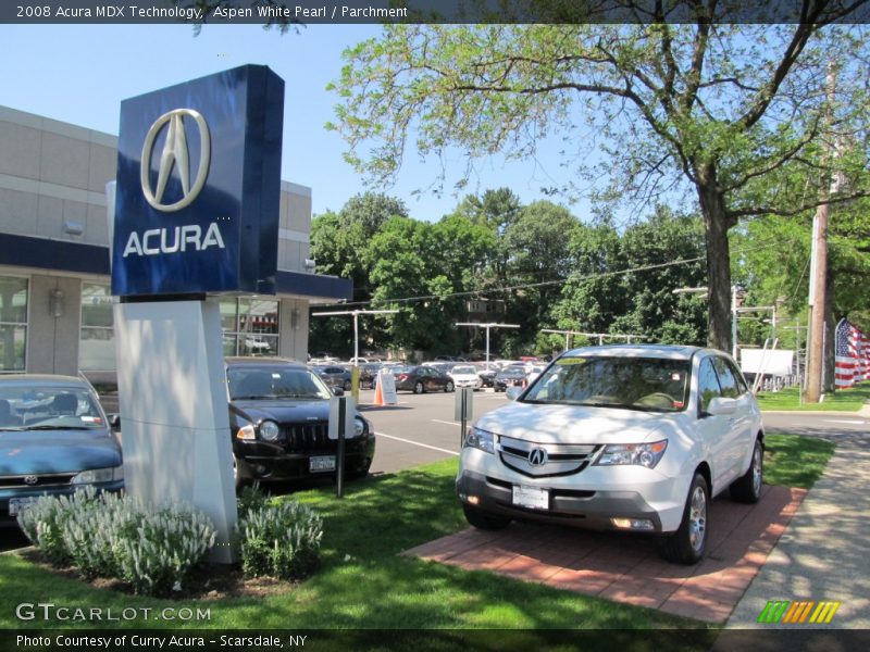 Aspen White Pearl / Parchment 2008 Acura MDX Technology