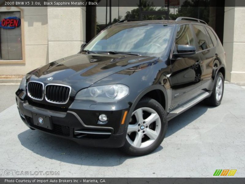 Black Sapphire Metallic / Black 2008 BMW X5 3.0si