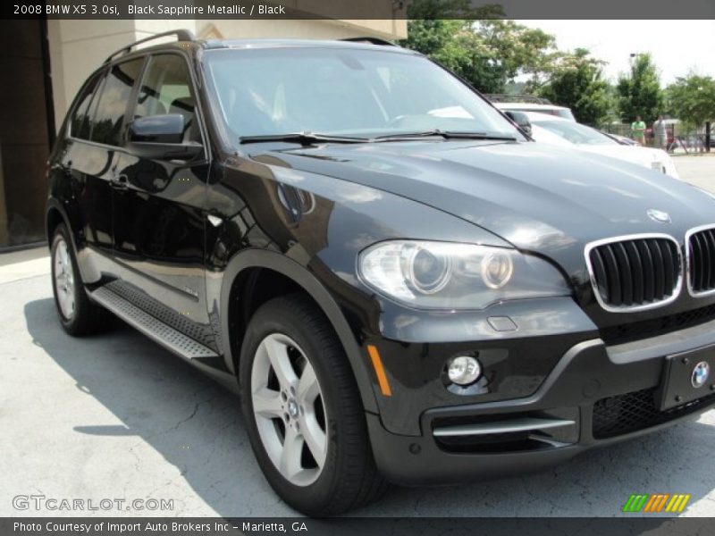 Black Sapphire Metallic / Black 2008 BMW X5 3.0si