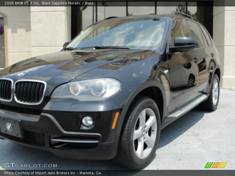 Black Sapphire Metallic / Black 2008 BMW X5 3.0si