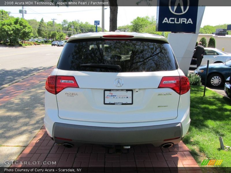 Aspen White Pearl / Parchment 2008 Acura MDX Technology