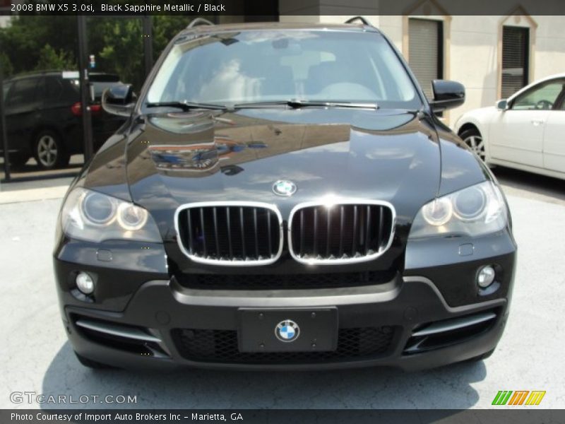 Black Sapphire Metallic / Black 2008 BMW X5 3.0si
