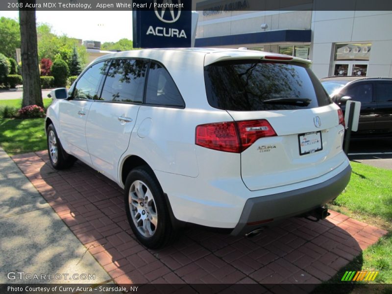 Aspen White Pearl / Parchment 2008 Acura MDX Technology