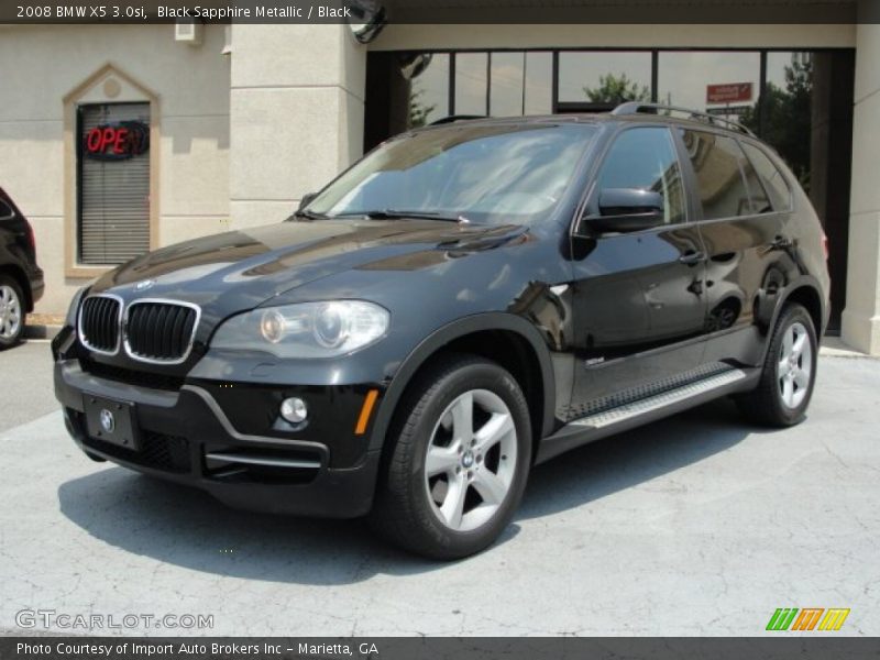 Black Sapphire Metallic / Black 2008 BMW X5 3.0si