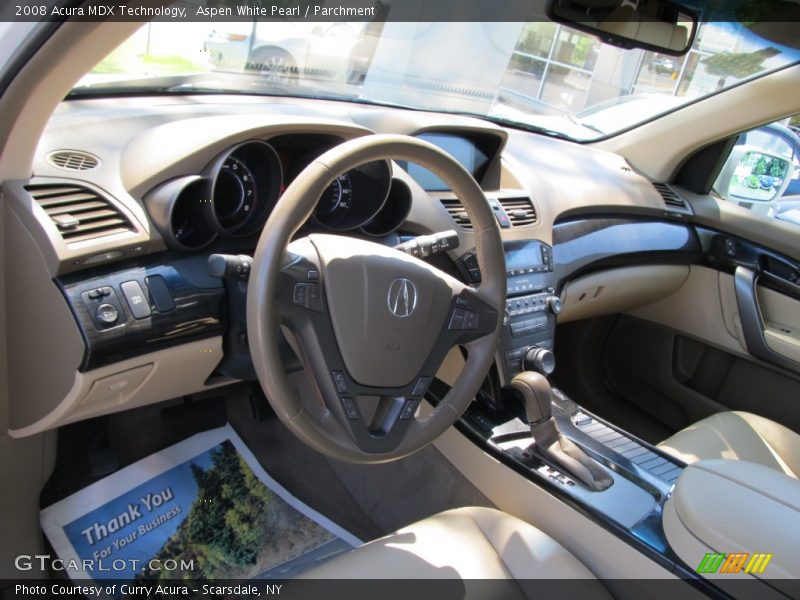 Aspen White Pearl / Parchment 2008 Acura MDX Technology