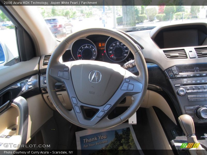 Aspen White Pearl / Parchment 2008 Acura MDX Technology