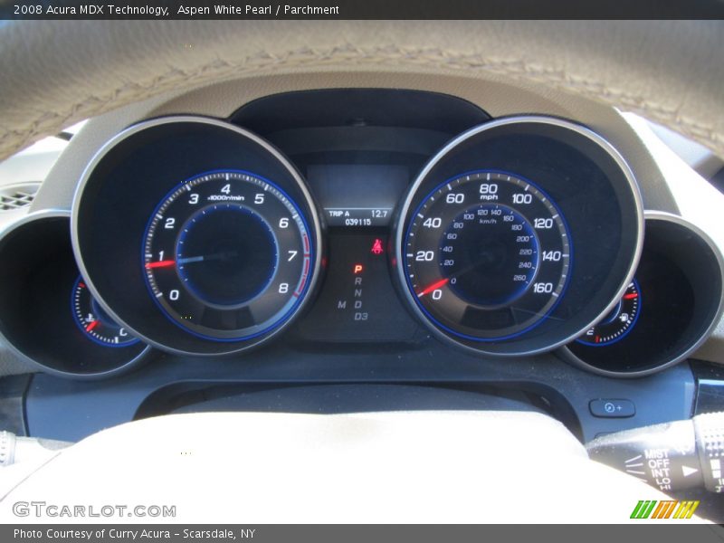 Aspen White Pearl / Parchment 2008 Acura MDX Technology