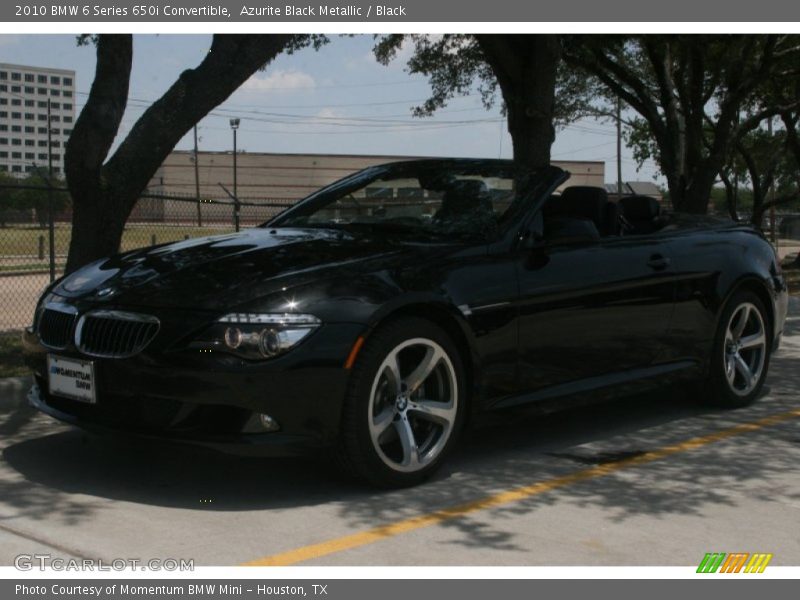 Azurite Black Metallic / Black 2010 BMW 6 Series 650i Convertible