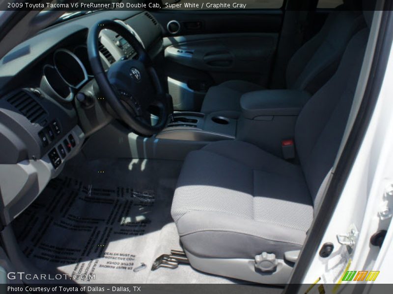 Super White / Graphite Gray 2009 Toyota Tacoma V6 PreRunner TRD Double Cab