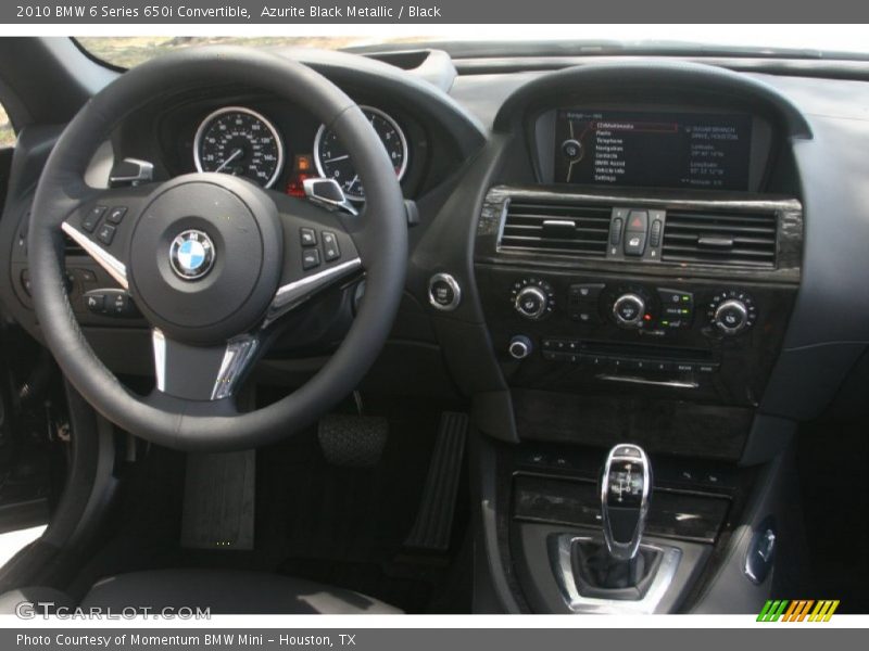 Azurite Black Metallic / Black 2010 BMW 6 Series 650i Convertible