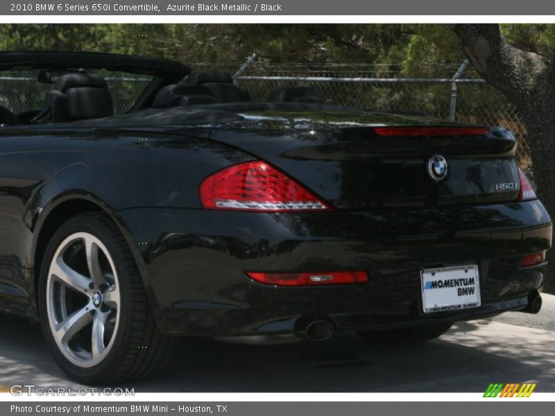 Azurite Black Metallic / Black 2010 BMW 6 Series 650i Convertible