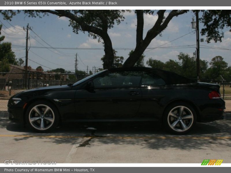 Azurite Black Metallic / Black 2010 BMW 6 Series 650i Convertible