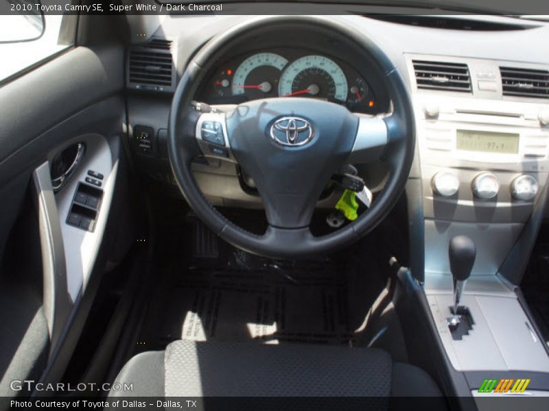 Super White / Dark Charcoal 2010 Toyota Camry SE