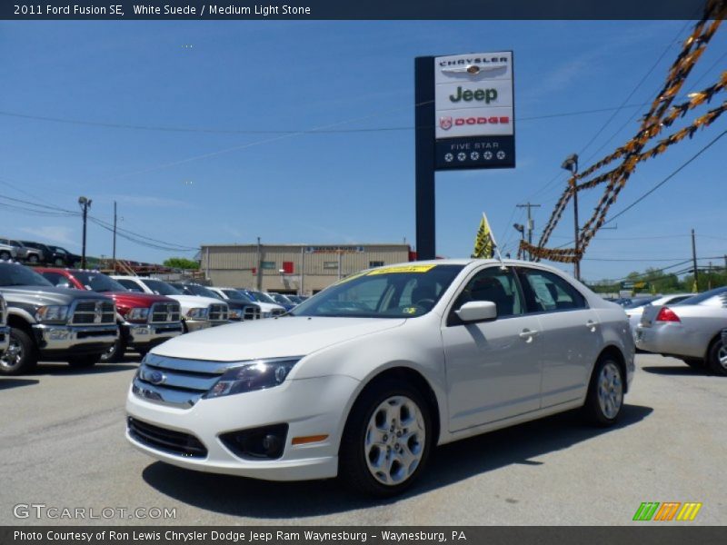 White Suede / Medium Light Stone 2011 Ford Fusion SE