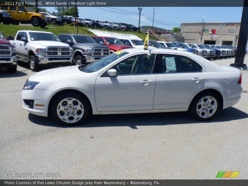 White Suede / Medium Light Stone 2011 Ford Fusion SE