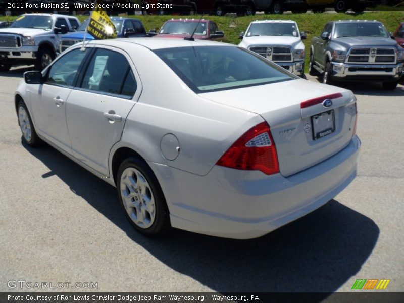White Suede / Medium Light Stone 2011 Ford Fusion SE