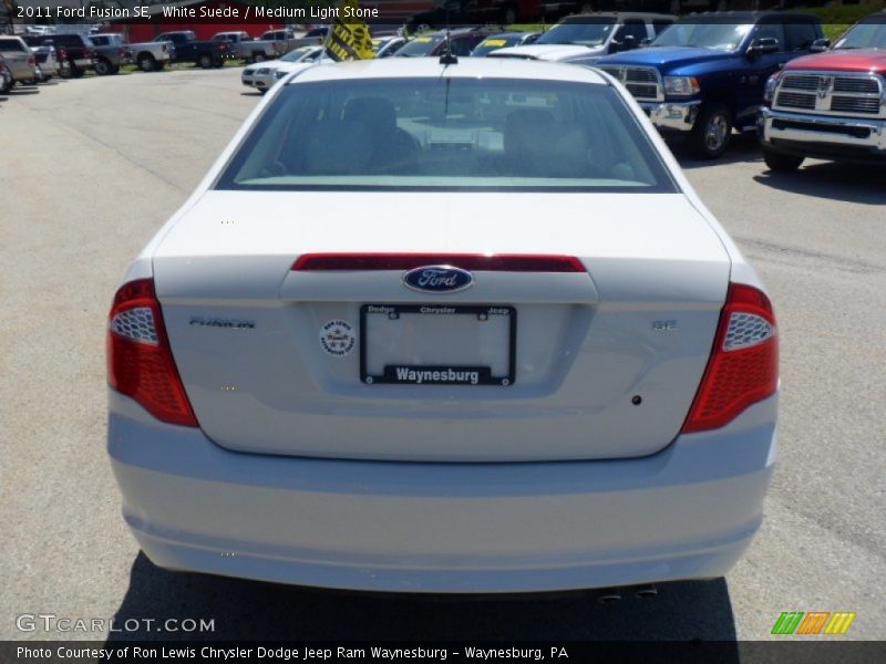 White Suede / Medium Light Stone 2011 Ford Fusion SE