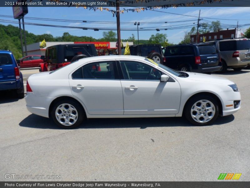White Suede / Medium Light Stone 2011 Ford Fusion SE