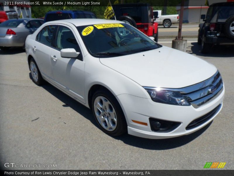 White Suede / Medium Light Stone 2011 Ford Fusion SE
