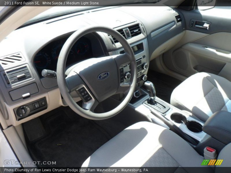 White Suede / Medium Light Stone 2011 Ford Fusion SE