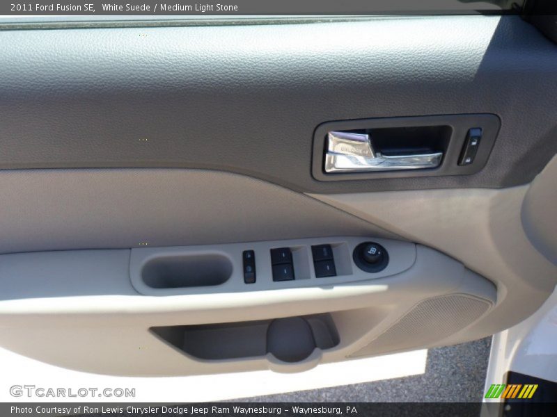 White Suede / Medium Light Stone 2011 Ford Fusion SE