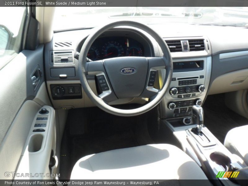 White Suede / Medium Light Stone 2011 Ford Fusion SE