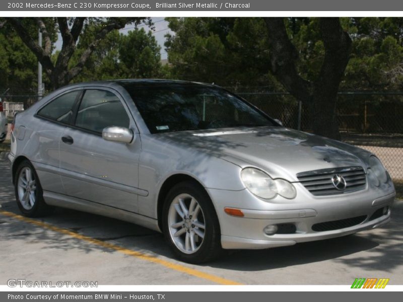 Brilliant Silver Metallic / Charcoal 2002 Mercedes-Benz C 230 Kompressor Coupe