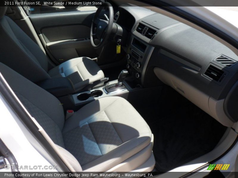 White Suede / Medium Light Stone 2011 Ford Fusion SE