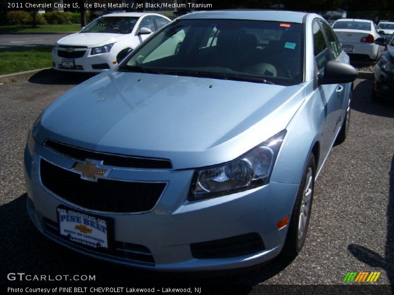 Ice Blue Metallic / Jet Black/Medium Titanium 2011 Chevrolet Cruze LS