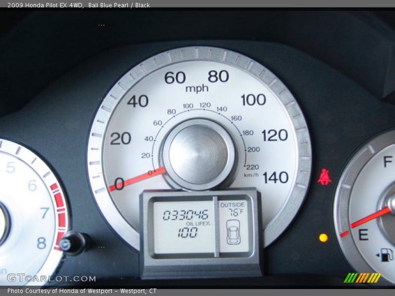 Bali Blue Pearl / Black 2009 Honda Pilot EX 4WD