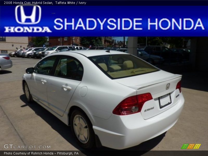 Taffeta White / Ivory 2008 Honda Civic Hybrid Sedan