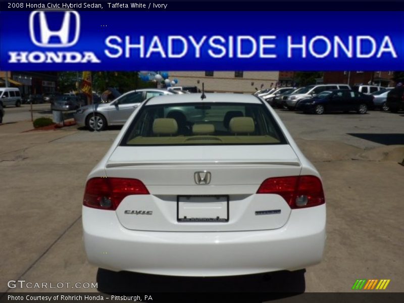 Taffeta White / Ivory 2008 Honda Civic Hybrid Sedan